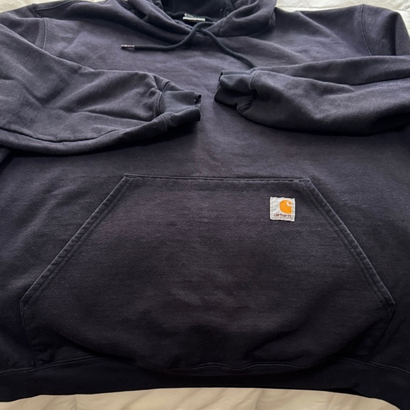 Carhartt Men's Navy Blue Hoodie Sweater - Picture 1 of 7
